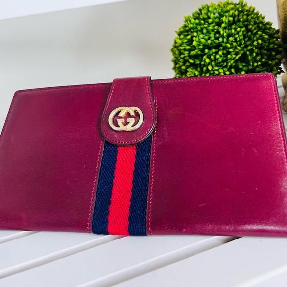 100% authentic Gucci, leather maroon wallet - Picture 4 of 11